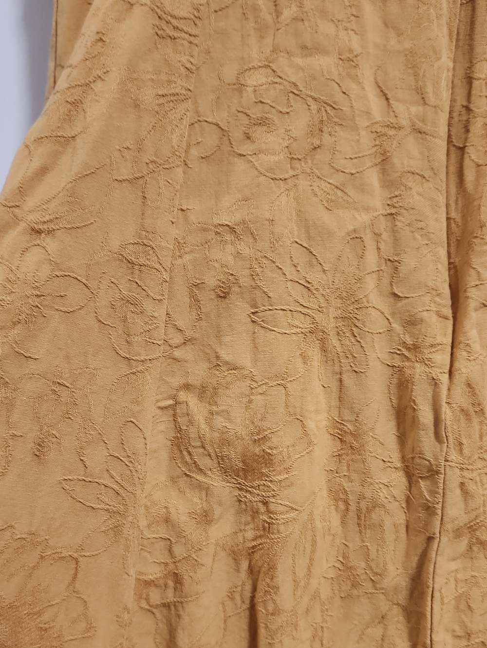 Cider Tisse Cotton V-neck Floral Button Midi Dres - Picture 5 of 5